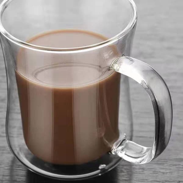 Dobbeltveggede latte macchiato kaffekopper, glass, 2 stk, 350 ml
