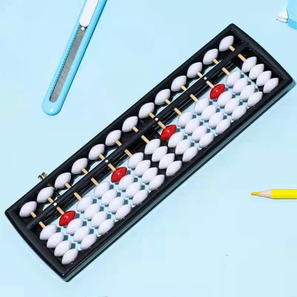 (Sort) Elev Abacus 13-rækker 5 perler Begyndervenlig Abacus Perlearbejde Børnehave Lommeregner Abacus Hjemmeforsyning