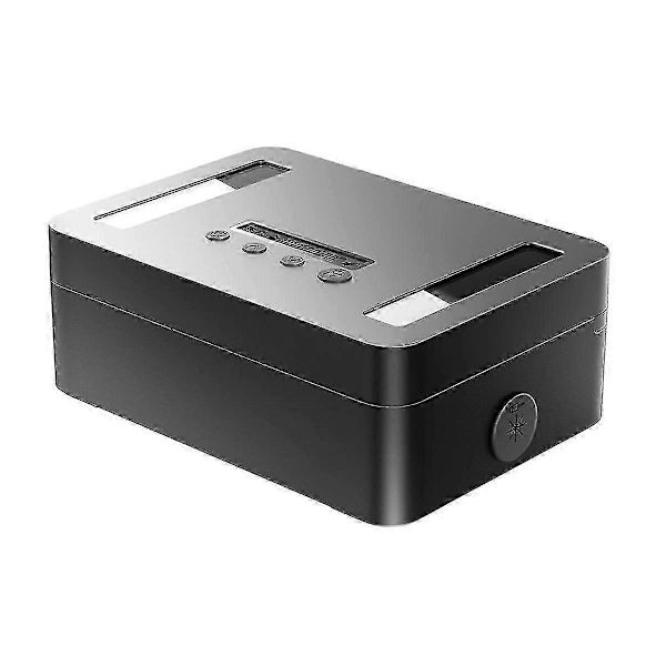 Metallåsbox med Timer, Låsbehållare Självkontrollerad Tidsstyrd Säkerhetsskåp Tidslåst Box, Mobiltelefon
