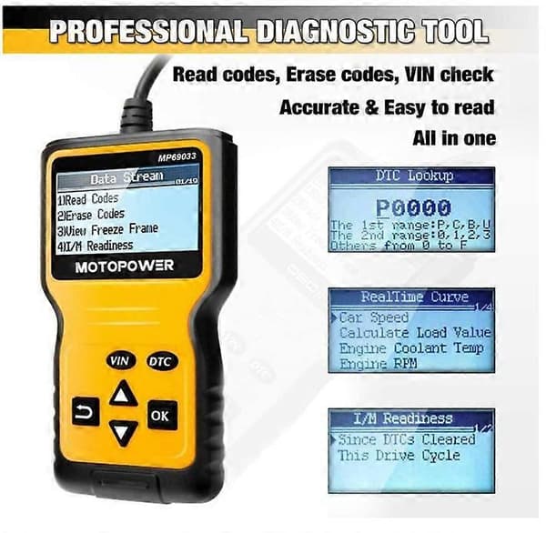 Universal OBD2 Bildiagnoseværktøj Kode Læser Diagnosekuffert Auto Scanner Diagnose OBDII Fransk Support
