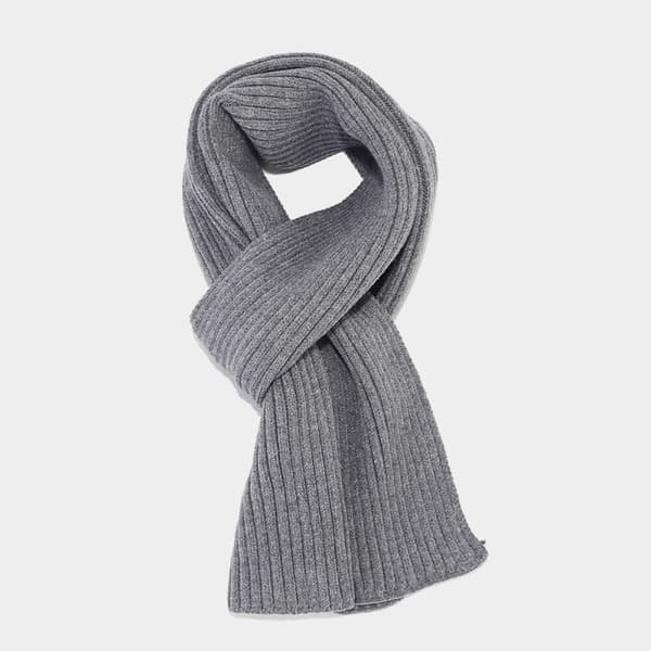 Höst- och vinterfodrad varm mössa, halsduk och handskar, tredelat set för män och kvinnor, förtjockad köldtålig stickning Gray