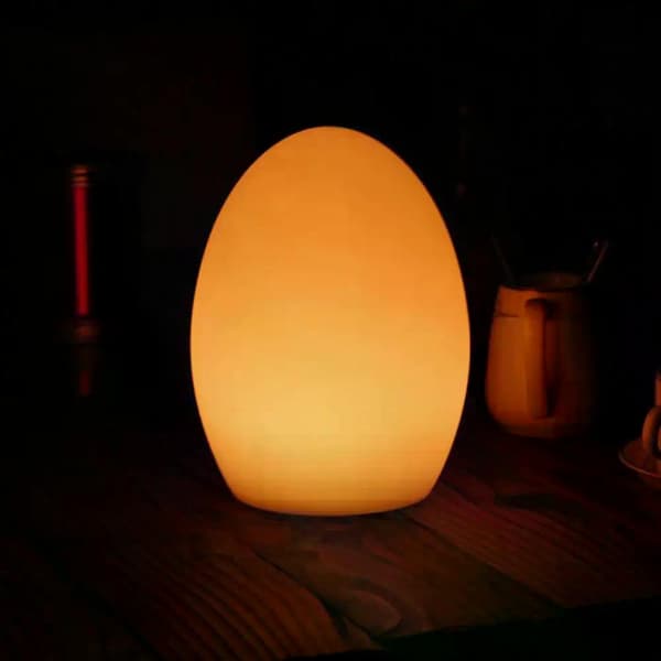 LED Eggformet Nattlampe USB Oppladbar RGB Klappelys Baby Strøm Sovende Øyebeskyttelse Lampe Utendørs Kaffebar Lys