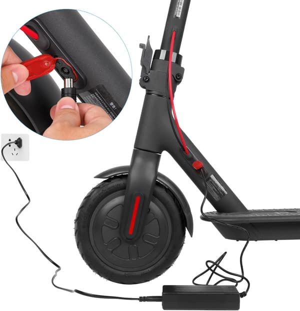 Lader kompatibel med elektrisk sparkesykkel 42V 1.5Ah batterilader (EU-plugg)