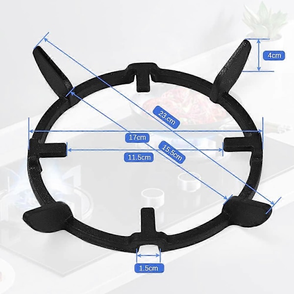 Wok Ring Universal Ovnstativ Brettstøtte Trivet Sklisikker Kokeplatepute for Kjøkken Wok Gasskomfyr, 17cm Diameter