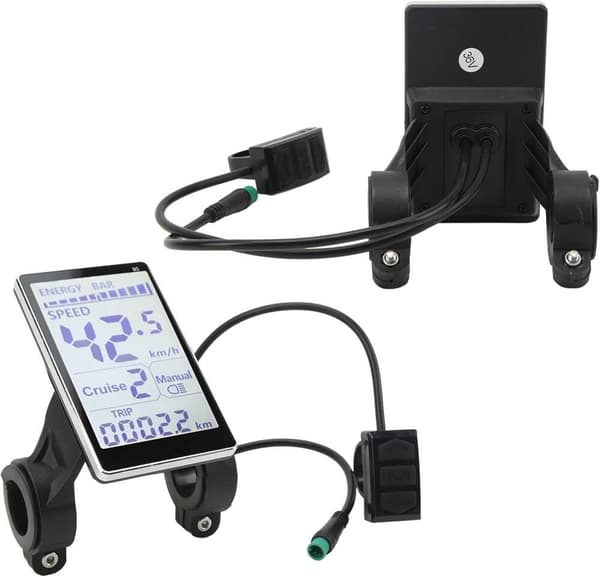 Elektrisk cykel LCD-måler 5 ben 24V 36V 48V 60V kompatibel med E-scooter M5 LCD-panel skærm til 31.8 22.2