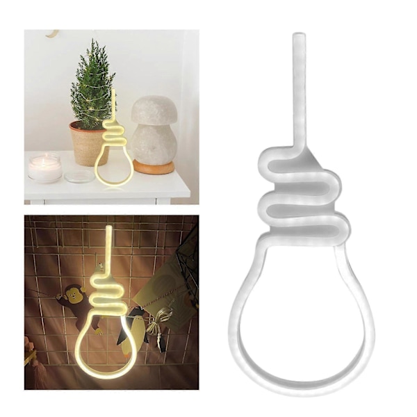 LED Neon Lys Nattlampe Ved Sengen Veggdekor Gult Lys