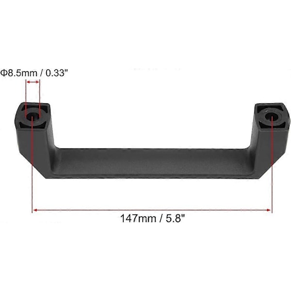 Muovinen vetokahva matkalaukkuun, 147 mm:n reikäväli