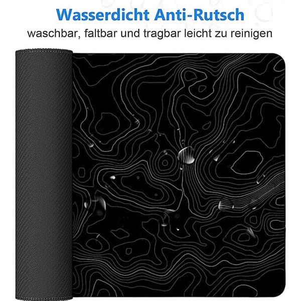 Gaming musematte 900 x 400 mm Kunstnerisk kurve Anti-skli Vanntett