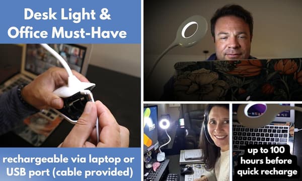 LED klemme-leselampe dimbar øyebeskyttende bordlampe