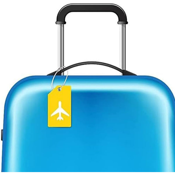 6 stk bagasjelapper, bagasjelapper i aluminium