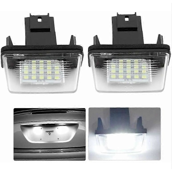 2kpl Vasen ja Oikea 18 LED Auton Rekisterikilven Valo
