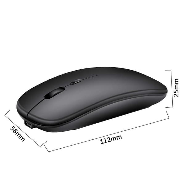 2.4G ladattava langaton hiiri (musta)