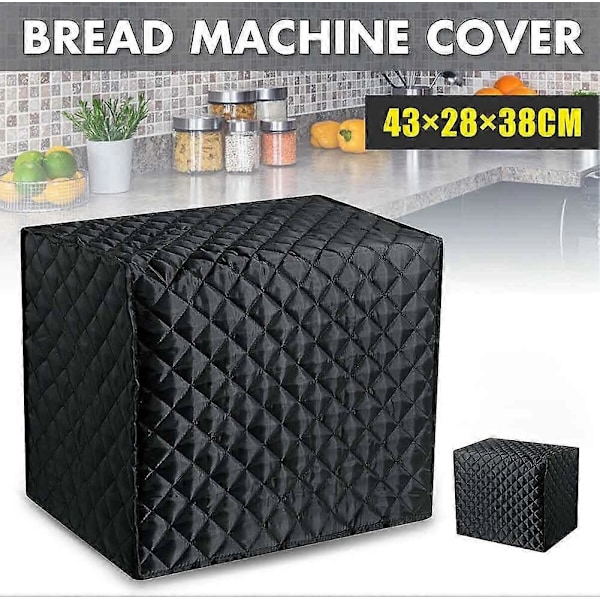 Brödmaskinskydd 43 x 28 x 38 cm - Bomull och polyester - Quiltat - För att skydda din brödmaskin eller lilla apparat - Maskintvättbar