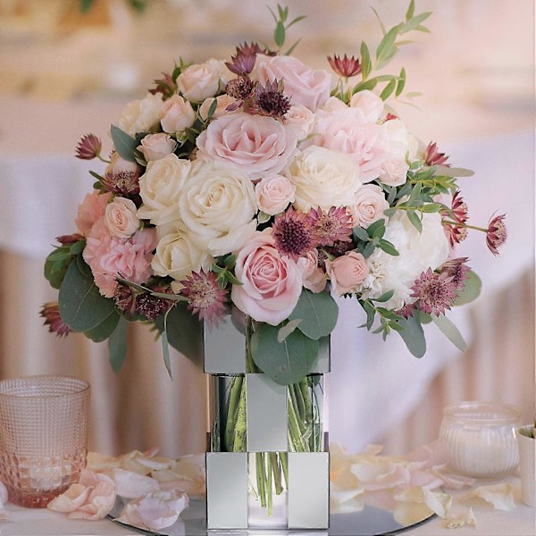 Transparent Vase til boligindretning 24 cm længde