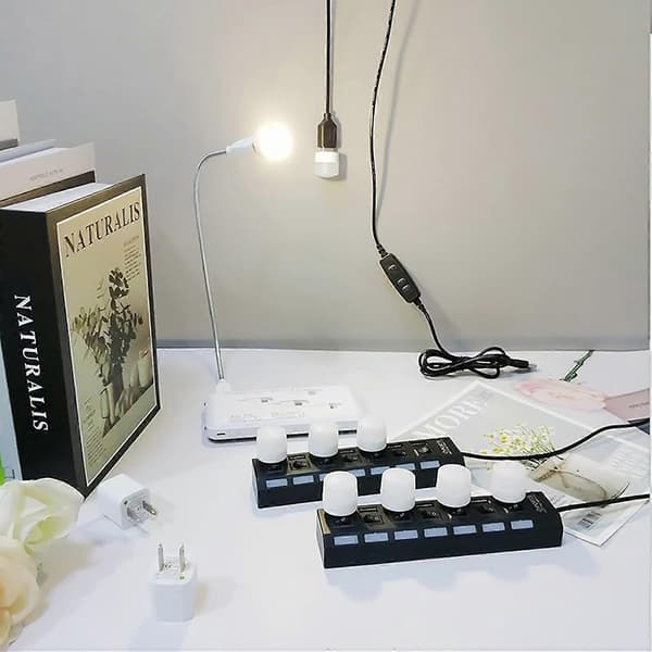 USB-pistokevalo, Mini LED -yövalo silmien suojaukseen, 7 kpl