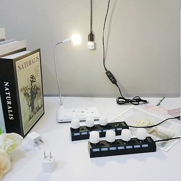 USB Stik Lys, Mini LED Øjenbeskyttelse Natlampe 7 Pak
