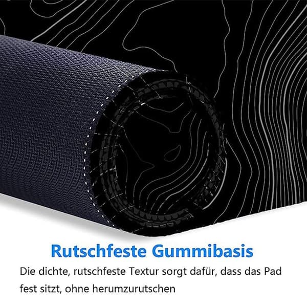 Gaming musematte 900 x 400 mm Kunstnerisk kurve Anti-skli Vanntett