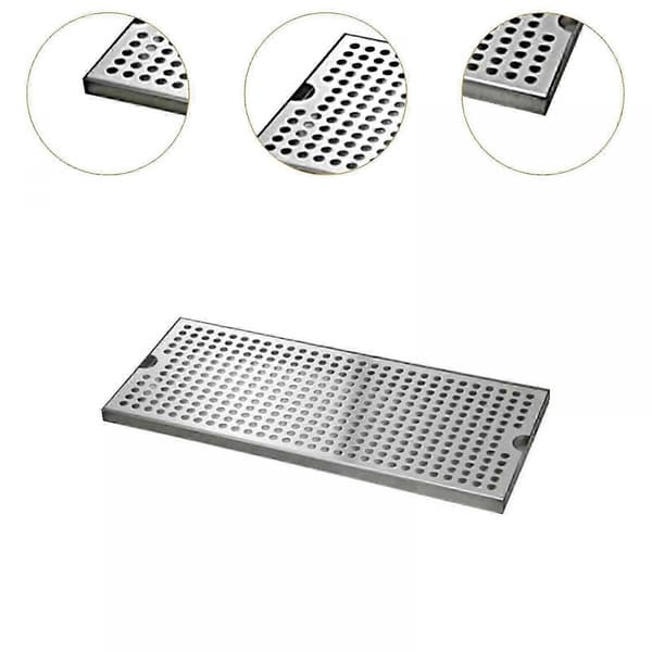 (40x17.5x1.5cm) Drypbakke til øl i 304 rustfrit stål til kommerciel brug, Kegerator, bardisk, kaffebar