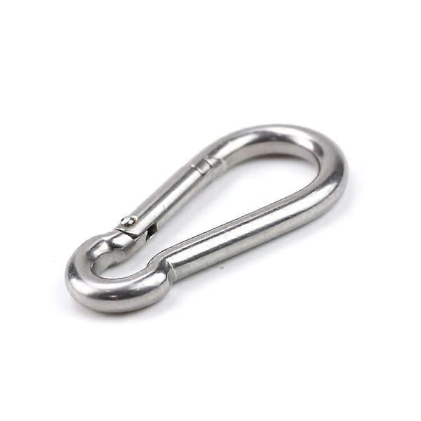 2 stk. M4 Karabinkrok - Robust Karabinkrok i 304 Rustfritt Stål, Nøkkelringklips for Utendørs, Camping, Vandring