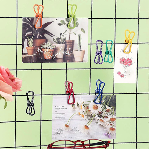 16 stk. PVC-belagte stål chip clips til madpakker og chipsposer 2 tommer