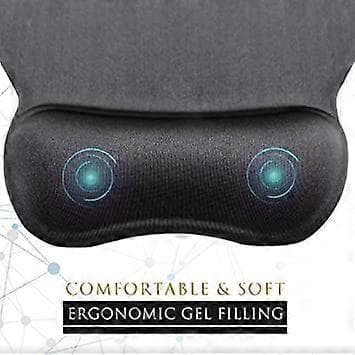 Ergonomisk musematte med håndleddsstøtte Gel musematte med håndleddsstøtte, komfortabel datamaskinmusematte for bærbar PC, smertelindrende musematte med sklisikker PU