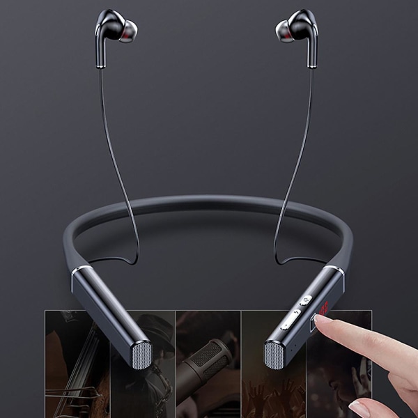 Trådlösa Bluetooth -hörlurar Magnetisk nackband Vattentät S720 100 hours