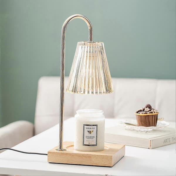 Duftende lysvarmerlampe Flameless lysvarmer og duftdiffuserlampe for hjem soverom stue (vanlig EU, champagne)