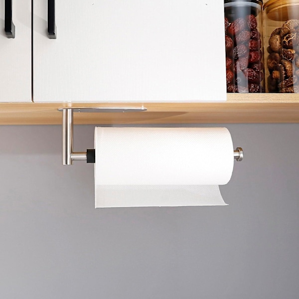 Papirhåndkleholder for enhåndsbetjening, selvklebende veggmontering for kjøkken
