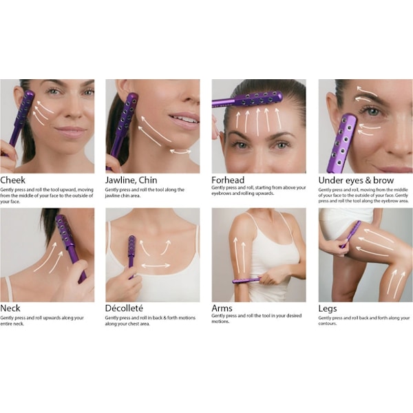 Radiance Roller - Germaniumsten Opløftende Ansigtsmassager Skønhedsrulle (lilla)