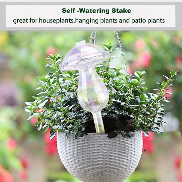 Sopp Vanningskuler, Glassvannere, Automatisk Plantevanner, Sopp Plante Mater for Gaver (4, Sopp)