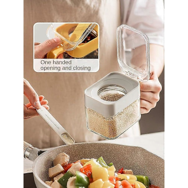 3 lasipurkkisetti mausteille keittiön säilytykseen, 10oz