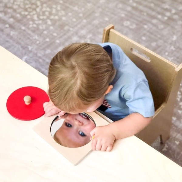 Montessori Mirror Peekaboo Knob Puzzle - Newborn I