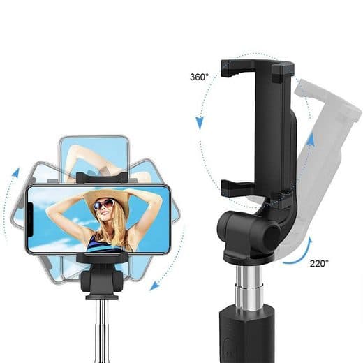 Bluetooth Selfie Stick Stativ Udtrækkelig Stang Smartphoneholder