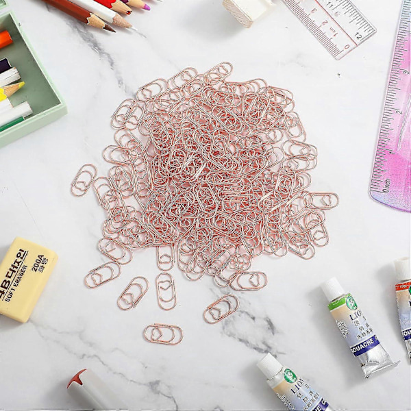 Hjärtformade Gem av Papper, Söt Mini Design, Rostfritt Stål för Kontor eller Skola