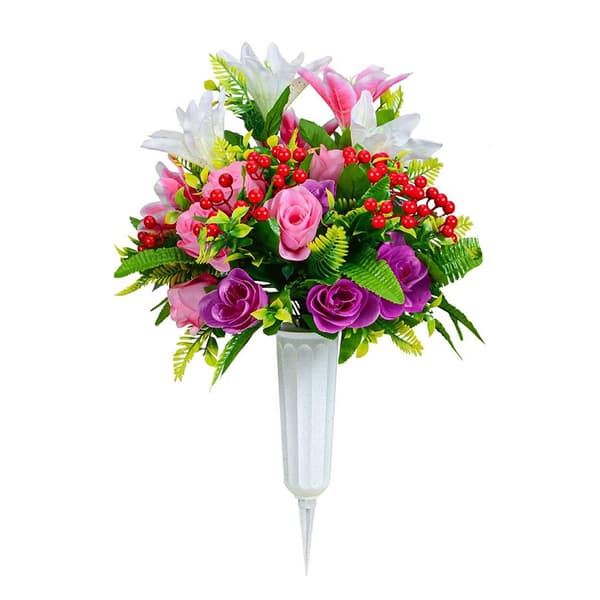 Kunstige blomster, kunstige gravminnebuketter til kirkegårder