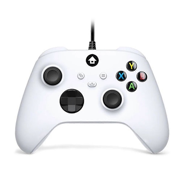 (Valkoinen) Langallinen ohjain Xbox One Microsoft Xbox Series X S -peliohjaimelle Pelikonsoli Joypad PC-kahva Kaksoisvärinä
