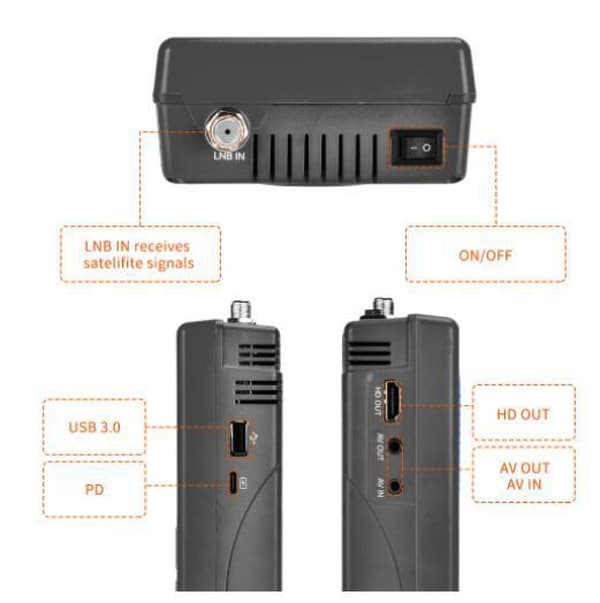 Kompatibel med V8 Sat Finder Pro 2 HD DVB-T2 Satellitsignalsökare DVB-S2X/S2/S/T2//C Automatisk beräkning av vinkel o