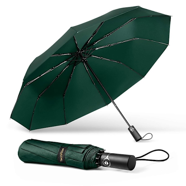 Vindtæt Golfparaply - 10-Rib Automatisk Åbne/Lukke Design til Kraftig Regn?