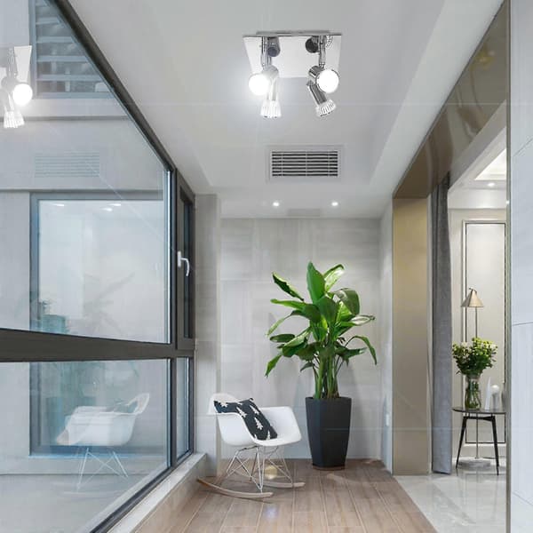 Moderne loftslamper køkken justerbart bord 4-vejs spotlights, monterede LED Gu10 pærer