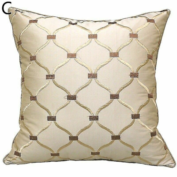 Putetrekk Putevar Falsk Silke Brokade Jacquard Blomstret Sofa Seng Dekor-9