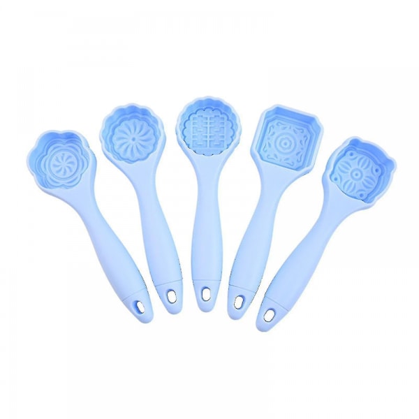 (Blå) Plastform Cookie Kage Bage Dekoration Form Diy Mooncake Makers