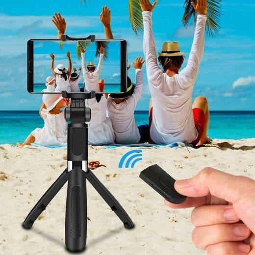 Bluetooth Selfie Stick Stativ Udtrækkelig Stang Smartphoneholder