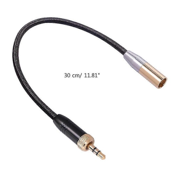Mini XLR han til 3,5 mm lydstikkabel, 3-benet Mini XLR til 1/8\" TRS stikkabel