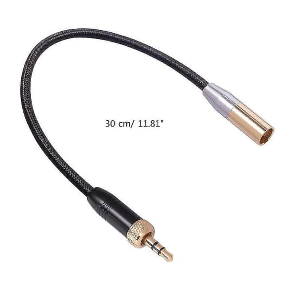 Mini XLR hann til 3,5 mm lydpluggkabel, 3-pinners Mini XLR til 1/8\" TRS pluggkabel