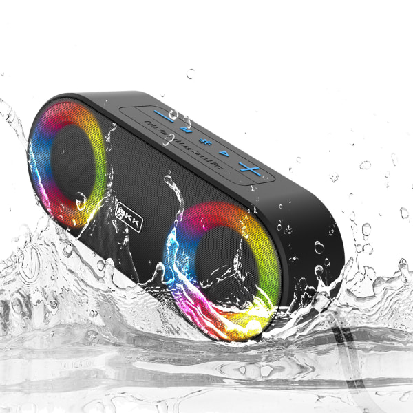 Bluetooth -högtalare IPX7 vattentäta trådlösa högtalare med LED