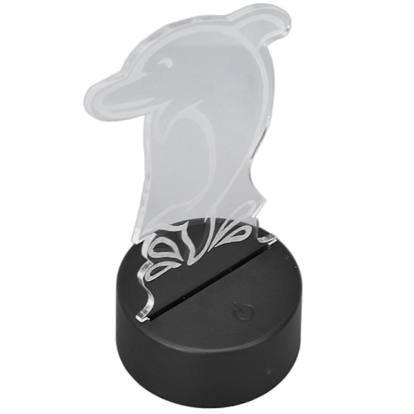 3D Nattlampa Touchkontroll 7 Färger Unik 3D Delfinform USB Uppladdningsbar Batteridriven Nattlampa