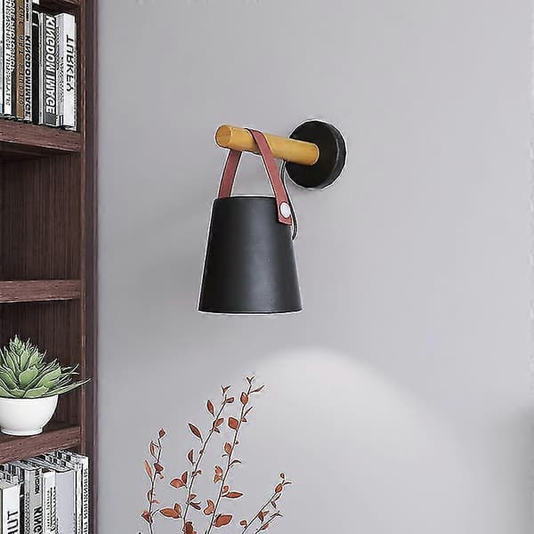 Moderne Nordisk Design LED Vegglampe i Tre for Soverom Stue E27