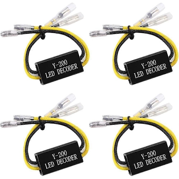 4st 12V Motorcykel LED Effektmotstånd Lastmotstånd Avkodare Blinkers Korrigeringskontroller för Motorcykel Scooter