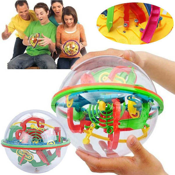 Hmwy-3d Ball Pusselspel Maze Toys With 100 Challe