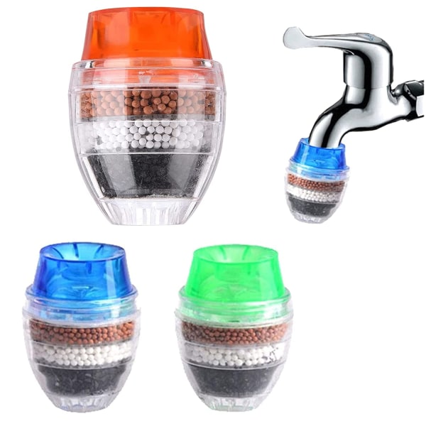2 Pieces Activated Carbon Water Faucet Filter Clean Water Faucet